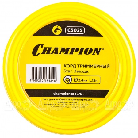 Корд триммерный Champion Star 2.4мм, 12м (звезда) в Набережных Челнах