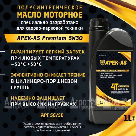 Масло моторное всесезонное полусинтетическое APEK-AS Premium 5W30 (1,0л.) для 4-х тактных двигателей в Набережных Челнах