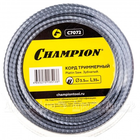 Корд триммерный Champion Platin Saw 3.5мм, 35м (зубчатый)+нож  в Набережных Челнах