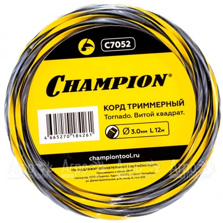 Корд триммерный Champion Tornado 3.0мм, 12м (витой квадрат)  в Набережных Челнах