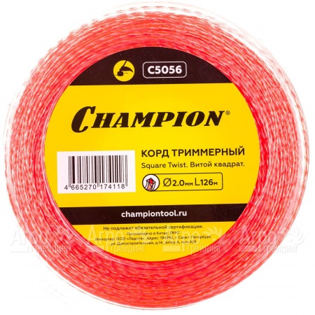 Корд триммерный Champion Square Twist Duo 2.0мм, 126м (витой квадрат)+нож  в Набережных Челнах