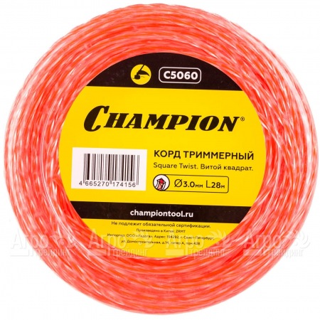 Корд триммерный Champion Square Twist Duo 3.0мм, 28м (витой квадрат)  в Набережных Челнах