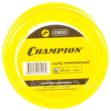 Корд триммерный Champion Star 1.6мм, 15м (звезда)  в Набережных Челнах