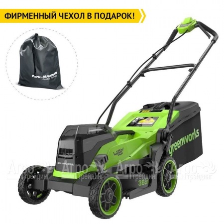 Газонокосилка аккумуляторная GreenWorks GD24X2LM361 2х4 Ач в Набережных Челнах