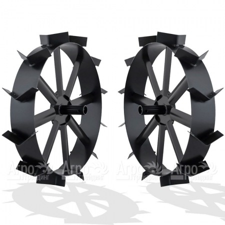 Грунтозацепы ширина 100 мм, диаметр 360 мм, диаметр вала 25 мм, протектор ёлочка для использования с окучником  в Набережных Челнах