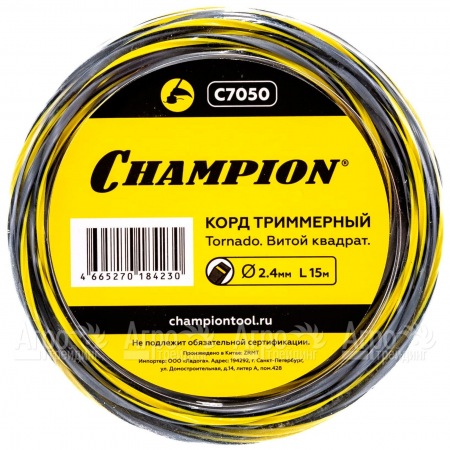 Корд триммерный Champion Tornado 2.4мм, 15м (витой квадрат)  в Набережных Челнах