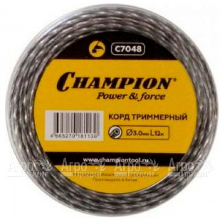 Корд триммерный Champion Tri-twist 3.0мм, 12м (витой треугольник)  в Набережных Челнах